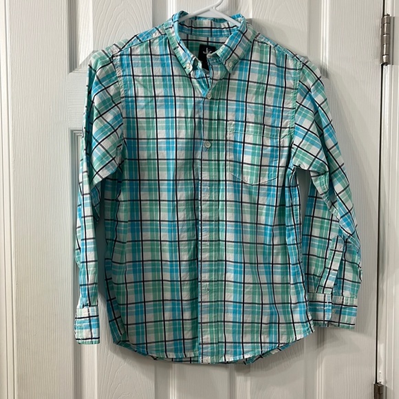 Boys Medium Button-down plaid shirt - Picture 1 of 4